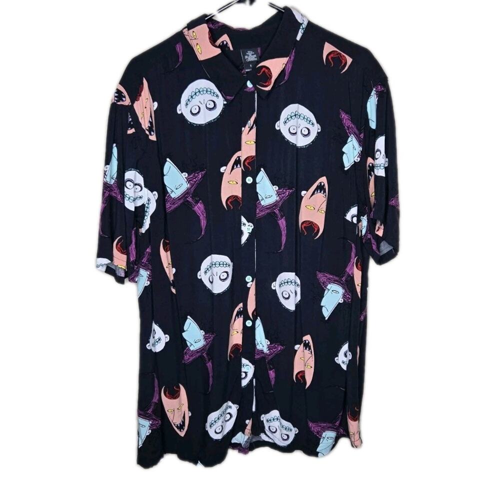 The Nightmare Before Christmas Oogies Button Up Shirt Size Small